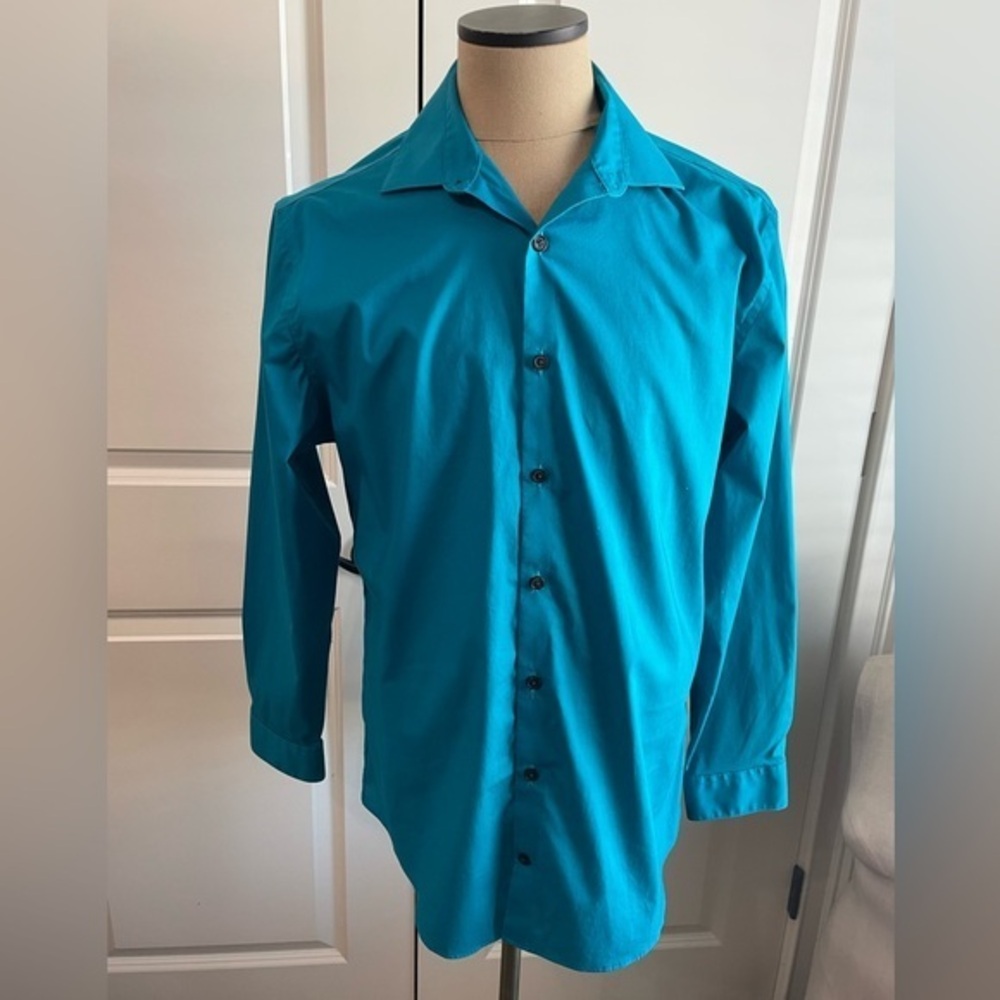 Men’s Kenneth Cole dress shirt, size 16 slim fit stretch no iron
